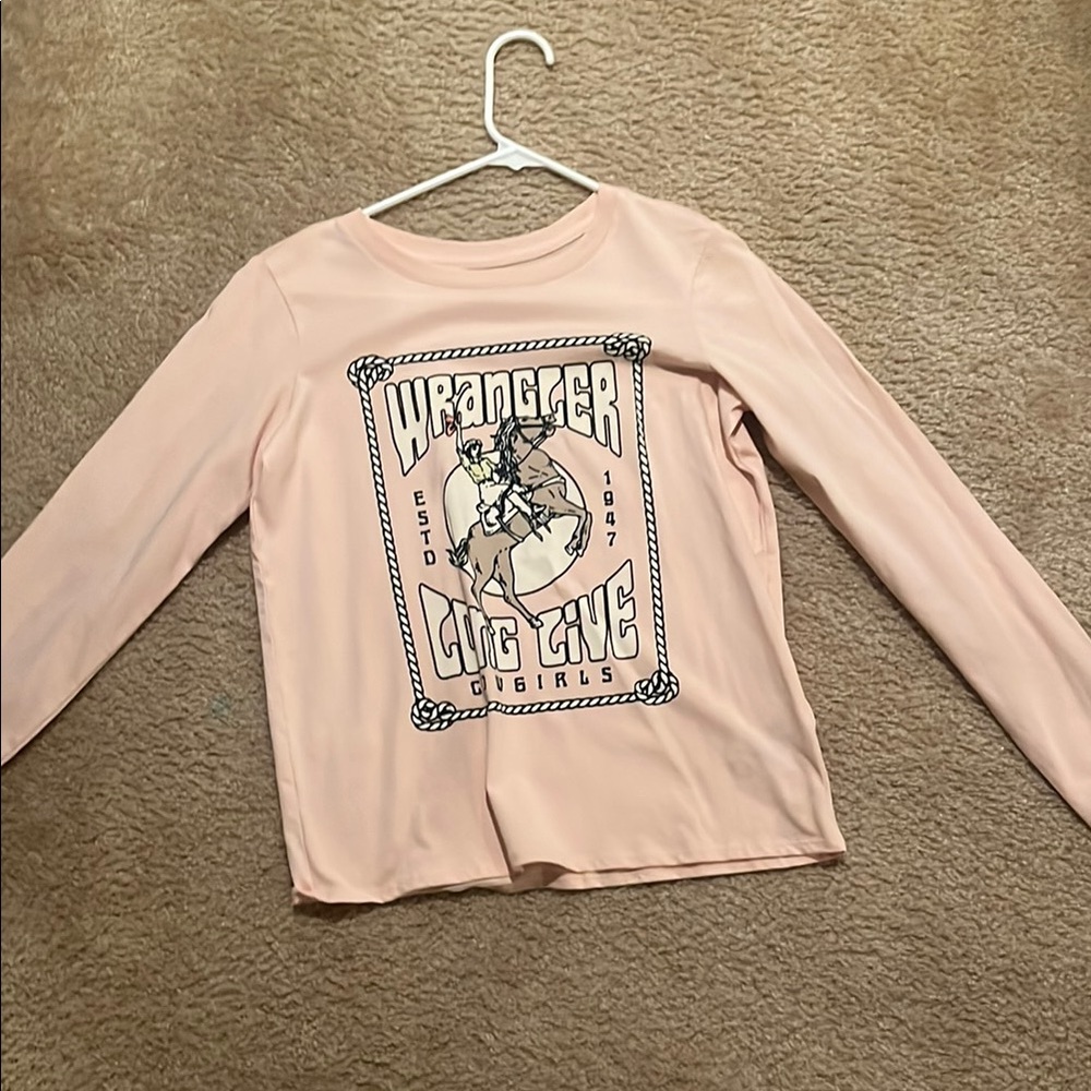 Wrangler Pink Long Sleeve Graphic Tee